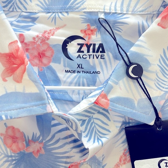 Men's ZYIA Hibiscus Prospect Buttondown Shirt-XL - Picture 11 of 11